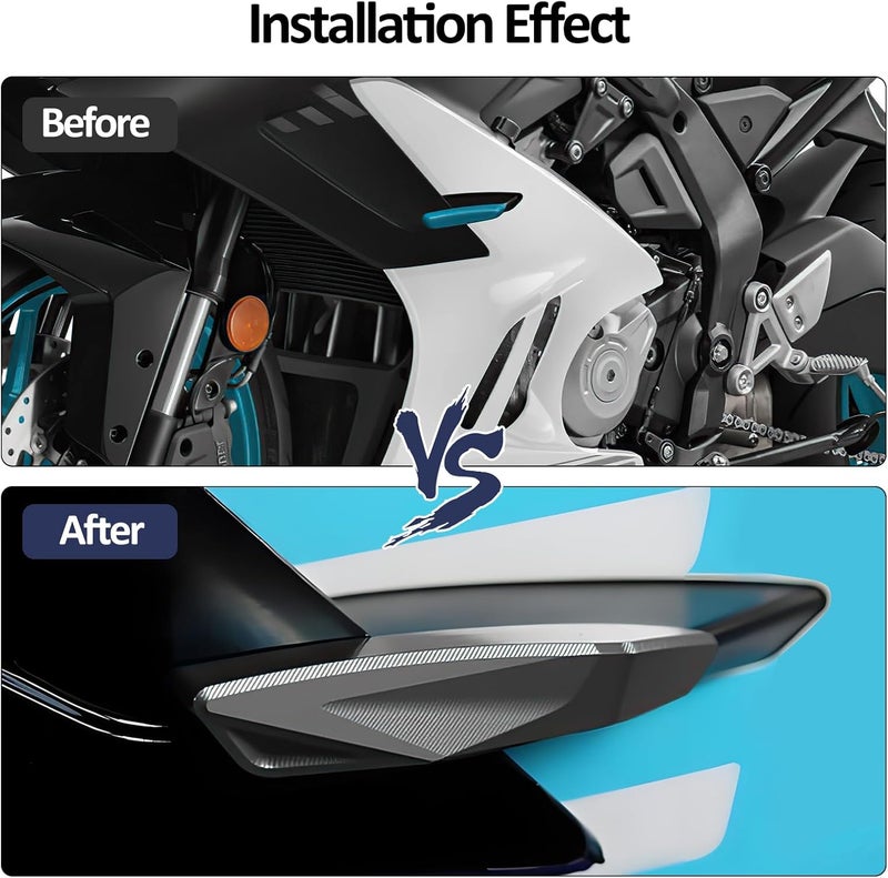 XIDAODIT For CFMOTO 675SS 675SR 675SR-R 675 SR Motorcycle Aerodynamic Spoiler Left and Right Slider Anti-Fall Decorative Cover(Grey) - Image 3